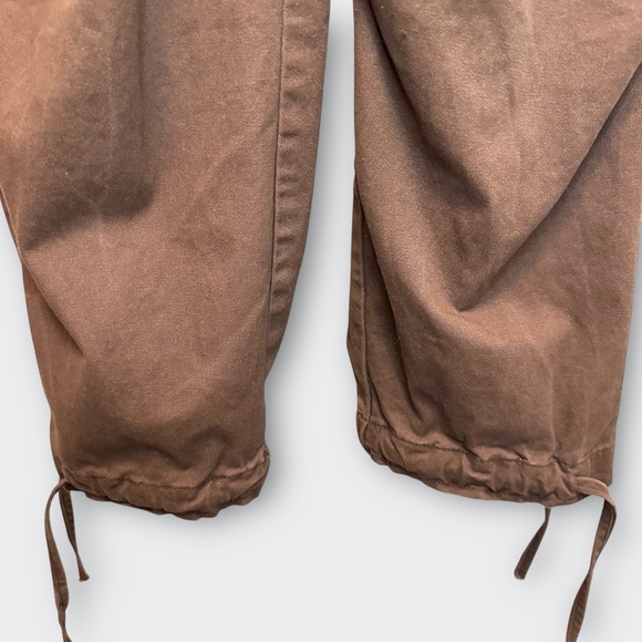 FOREVER 21 Brown Cargo Jogger Pants M | Y2K Athleisure Utility Streetwear Urban - Picture 9 of 11